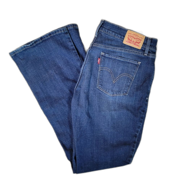 Levi Strauss & Co dark blue 515 bootcut jeans, size 8, inseam 32 inches - Picture 4 of 7
